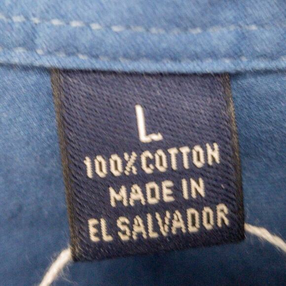 Soft Twill Work Shirt Relaxed Fit Men's Large Outdoor Comfort Roundtree & Yorke - Picture 11 of 14